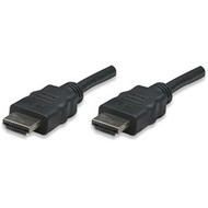 Manhattan HDMI Cable, 1080p@60Hz (High Speed), 7.5m, Male to Male, Black, Fully Shielded, Gold Plated Contacts, Lifetime Warranty, - - (Fleet Network)