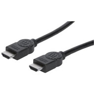 Manhattan HDMI Male to Male High Speed Shielded Cable with Ethernet, 10', Black - 10 ft (3.05 m) HDMI A/V Cable for Audio/Video TV, - (Fleet Network)
