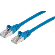 Intellinet Cat6a S/FTP Patch Cable, 1 ft., Blue - 1 ft (0.30 m) Category 6a Network Cable for Network Device, Modem, Router - First 1 (Fleet Network)