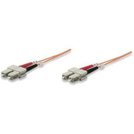Intellinet Fiber Optic Patch Cable, OM1, SC/SC, 1m, Orange, Duplex, Multimode, 62.5/125 µm, LSZH, Fibre, Lifetime Warranty, - ft (Fleet Network)