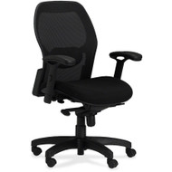 Mayline Mercado 3200 Executive Chair - Black Seat Color - Fabric Seat Material - 5-star Base - Black - 1 Each (Fleet Network)