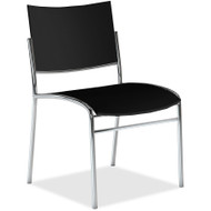 Mayline Escalate Stackable Chair - Black Seat Color - Four-legged Base - 4 / Carton (Fleet Network)