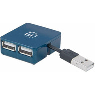Manhattan Hi-Speed USB Micro Hub - USB 2.0 Type A - External - 4 USB Port(s) - 4 USB 2.0 Port(s) - PC, Mac (Fleet Network)