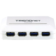 TRENDnet 4-Port USB 3.0 Compact Mini Hub with Built in USB 3.0 Cable, Plug & Play, Compatible with: Linux, Windows, Mac, Nintendo with (Fleet Network)