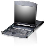 ATEN 16-Port Multi-Interface Cat 5 Dual Rail LCD KVM Switch - 16 Computer(s) - 17" LCD - 1280 x 1024 - 16 x Network (RJ-45) - 3 x USB (Fleet Network)