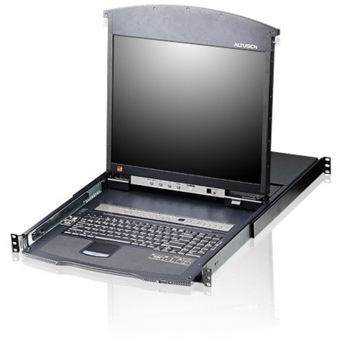 ATEN KL1516AN Dual Rail Rackmount LCD - 16 Computer(s) - 19" LCD - 1280 x 1024 - 16 x Network (RJ-45) - 3 x USB - 1 x VGA - Daisy - V (KL1516AN)