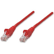 Intellinet Network Patch Cable, Cat6, 15m, Red, CCA, U/UTP, PVC, RJ45, Gold Plated Contacts, Snagless, Booted, Lifetime Warranty, - ft (Fleet Network)