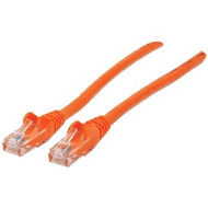 Intellinet Network Patch Cable, Cat6, 7.5m, Orange, CCA, U/UTP, PVC, RJ45, Gold Plated Contacts, Snagless, Booted, Lifetime Warranty, (Fleet Network)