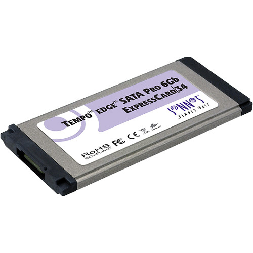 Sonnet Tempo Edge SATA Pro 6Gb ExpressCard/34 - Serial ATA/600 - ExpressCard/34 - Plug-in Module - 1 Total SATA Port(s) - 1 SATA (TSATA6-PRO1-E34)