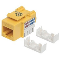 Intellinet Keystone Jack, Cat6, UTP, Punch-down, Yellow - 1 x RJ-45 Network Female - Yellow (Fleet Network)