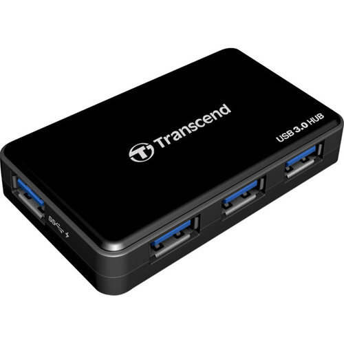 Transcend USB 3.0 4-port Hub - USB - External - 4 USB Port(s) - 4 USB 3.0 Port(s) (TS-HUB3K)