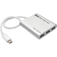 Tripp Lite series 4-Port Portable USB 3.1 Gen 1 Hub, Aluminum - USB Type C - External - 4 USB Port(s) - 4 USB 3.0 Port(s) (Fleet Network)