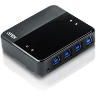 ATEN 4 x 4 USB 3.1 Gen1 Peripheral Sharing Switch - USB Type B - External - 4 USB Port(s) - 4 USB 3.1 Port(s) - PC, Mac, Linux (Fleet Network)