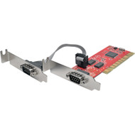 Tripp Lite by Eaton PCI-D9-02-LP 2-Port DB9 Serial PCI Card with 16550 UART, Low Profile - Low-profile Plug-in Card - PCI - PC, Linux (Fleet Network)