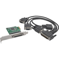 Tripp Lite by Eaton 4-Port DB9 (RS-232) Serial PCI Express Card - PCI Express x1 - 4 x DB-9 RS-232 - Serial, Via Cable - Plug-in Card (Fleet Network)