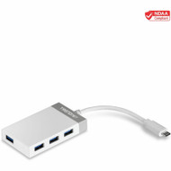 TRENDnet 4-Port USB-C Ultra-Mini Hub, TUC-H4E - 4-Port USB-C Mini Hub (Fleet Network)
