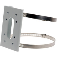 AXIS T94Y01G Pole Mount for Housing, Wall Mount - White - 55.12 lb (25000 g) Load Capacity - Powder Coated Aluminum, Stainless Steel - (Fleet Network)