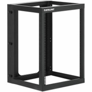 Intellinet 19" Wall Mount 4-Post Open Frame Network Rack, 15U - For IT Equipment, Network Equipment, Server, Switch, Patch Panel - 15U (Fleet Network)