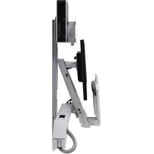 Ergotron StyleView Wall Mount for Monitor, CPU, Keyboard, Scanner, Mouse - White - 24" Screen Support - 13.15 kg Load Capacity (45-273-216)