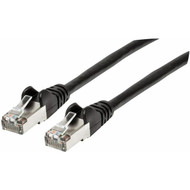 Manhattan Cat6a S/FTP Patch Cable, 14 ft., Black - 14 ft (4.27 m) Category 6a Network Cable for Network Device, Switch, Patch Panel, - (Fleet Network)