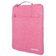 Manhattan Seattle Carrying Case (Sleeve) for 15.6" (396.24 mm) Apple Ultrabook, Notebook, MacBook, Charger, Headphone, Cable - Pink - (Fleet Network)