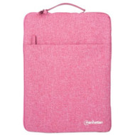 Manhattan Seattle Carrying Case (Sleeve) for 15.6" (396.24 mm) Apple Ultrabook, Notebook, MacBook, Charger, Headphone, Cable - Pink - (Fleet Network)