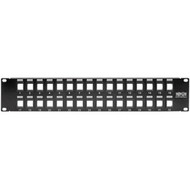 Tripp_Lite_N062-032-KJ_32-Port_2U_RackMount_Unshielded_Blank_KeystoneMultimedia_PatchPanel_-_32_Ports_-_2U_High_-_Black_-_19_Wide_N062-032-KJ