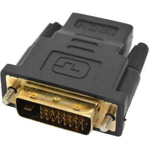 Axiom DVI-D Dual Link to HDMI Adapter - 1 x HDMI Female Digital Audio/Video - 1 x DVI-D (Dual-Link) Male Digital Video - Gold - Black (DVIDDMHDMIF-AX)