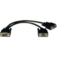 Tripp Lite 1ft VGA Monitor Y Splitter Cable HD15 M2xF 1 - HD-15 Female - HD-15 Male - 3048cm P516-001
