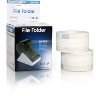 Seiko SmartLabel SLP-FLW File Folder Labels - 916 x 3 716 Length - Rectangle - Direct Thermal - White - Paper - 130  Roll - 1 SLP-FLW