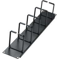 Black Box Horizontal IT Rackmount Cable Manager - 1U 19  Single-Sided Black - Rack Cable Management Panel - Black - 1 Pack - 1U - 37803-R2