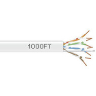 Black Box GigaBase 350 Cat5e Bulk UTP Cable - 1000 ft Category 5e Network Cable - Bare Wire - Bare Wire - White EYN852A-PB-1000