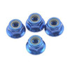 Special Clearance Traxxas   TRA1747R   4 mm blue-anodized aluminum flanged serrated lock nuts
