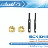 Brass Extended Wheel Hex (+10 mm) w/ Steel Stub Axles Set for SCX10 III Jeep JL Wrangler / JT Gladiator