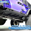 Stainless Steel Step Down Rock-Slider with Courtesy Lights for SCX10 III JL Wrangler