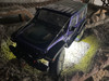 Stainless Steel Step Down Rock-Slider with Courtesy Lights for SCX10 III JL Wrangler