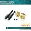 Extended 12mm Brass Wheel Hexes w/ Steel Stub Axles for Redcat Fusion / Ascent