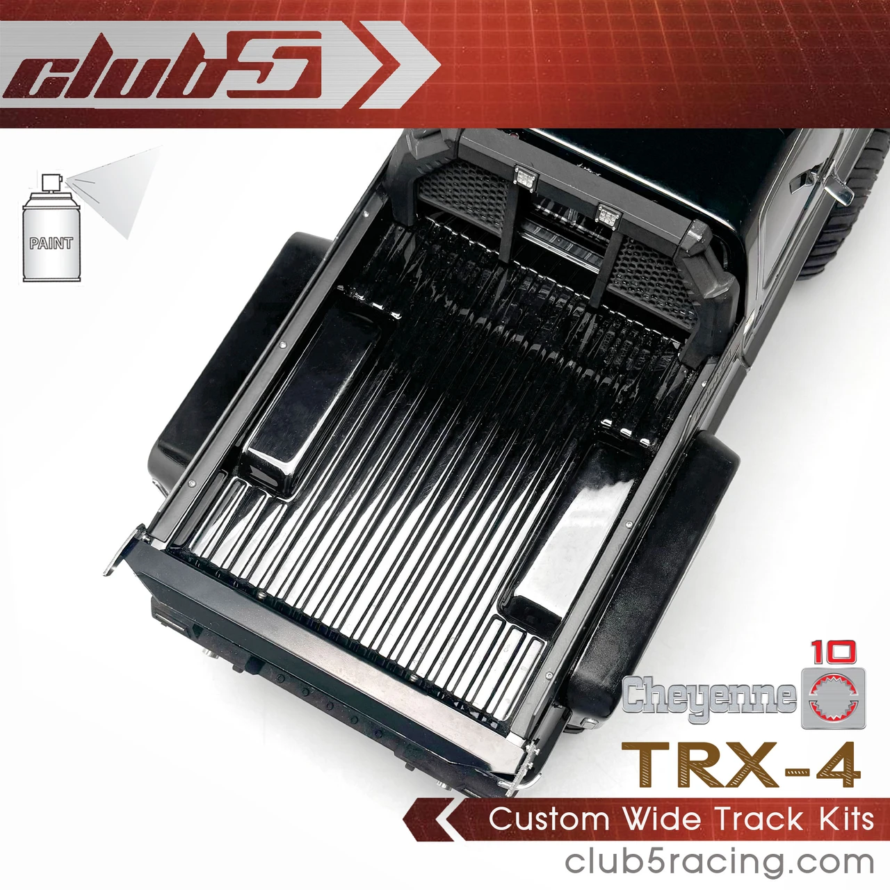 Custom Wide Track Kit for TRX-4 1979 K10 ( Led Light included )
