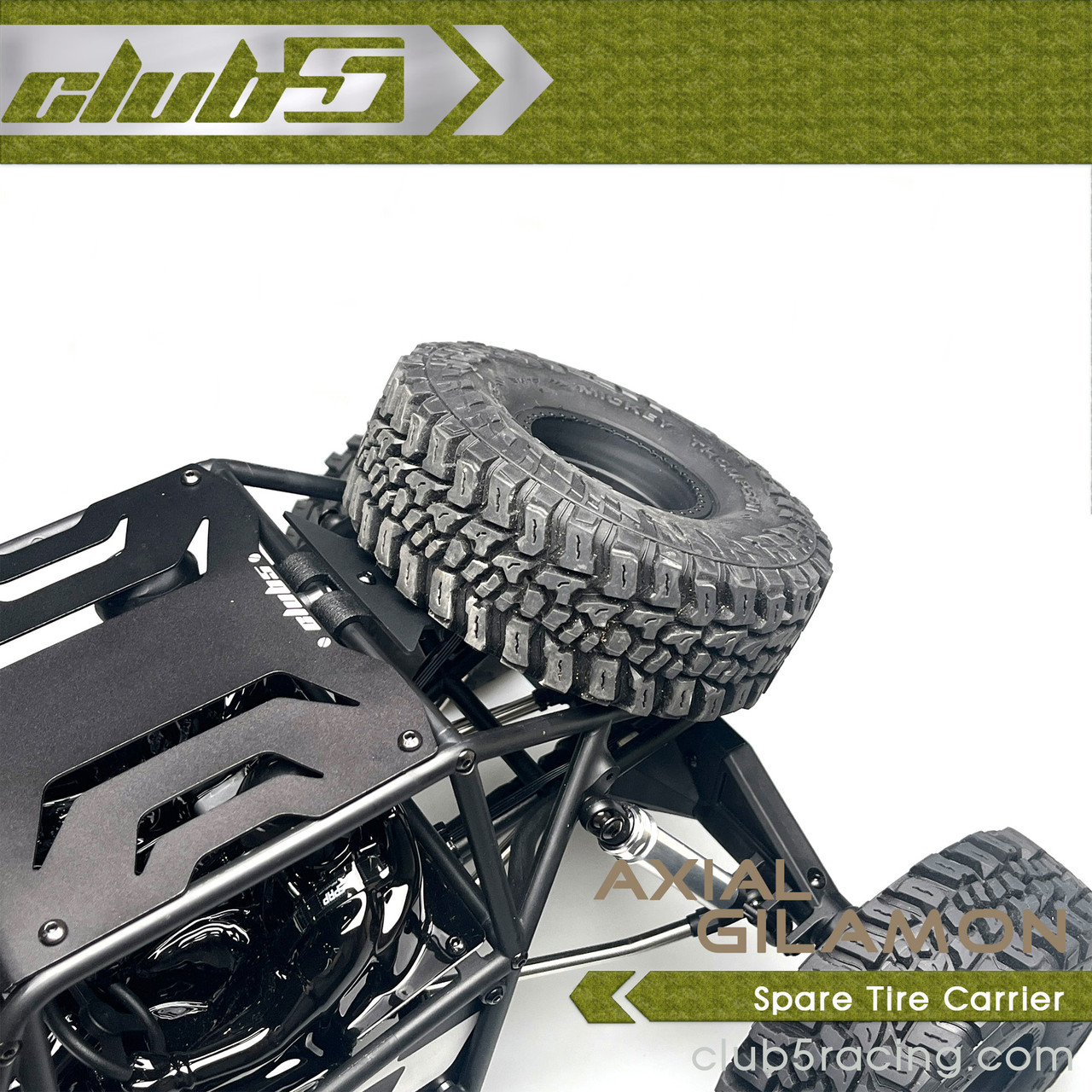 Spare Tire Carrier for Axial AXP8 Gilamon