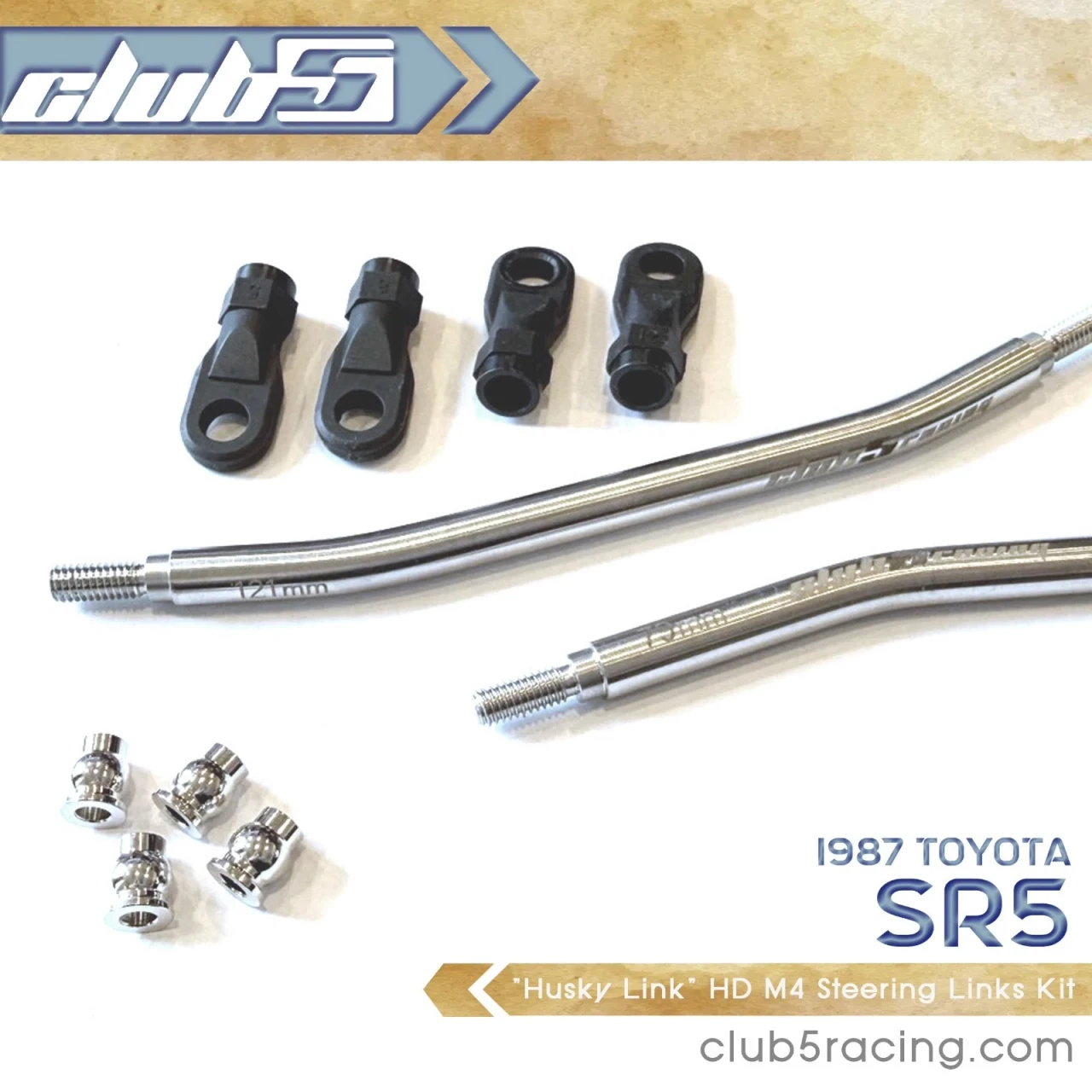 "Husky Link" Hi-Clearance Steering Links Kit for SCX10III 1987 Toyota SR5
