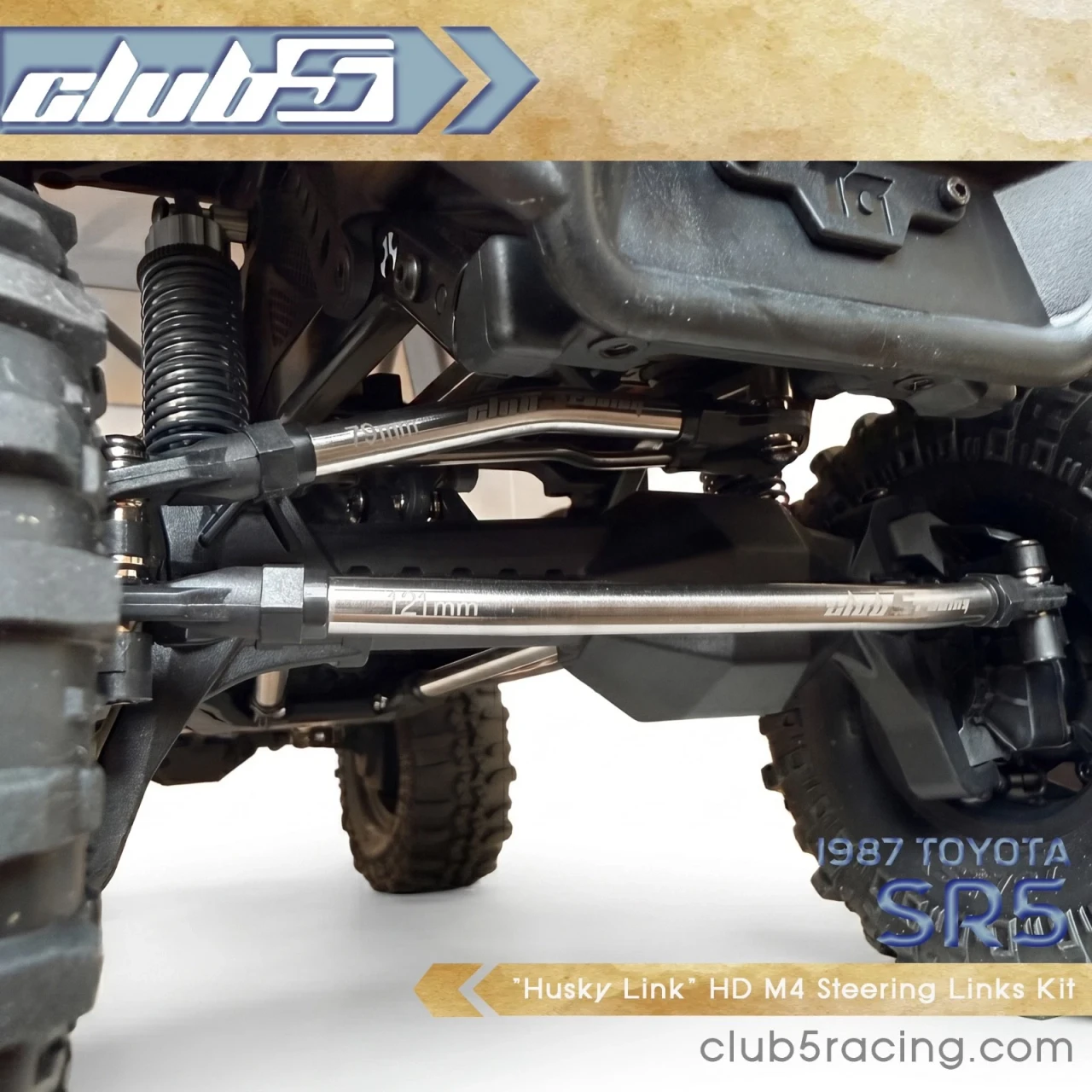 "Husky Link" Hi-Clearance Steering Links Kit for SCX10III 1987 Toyota SR5