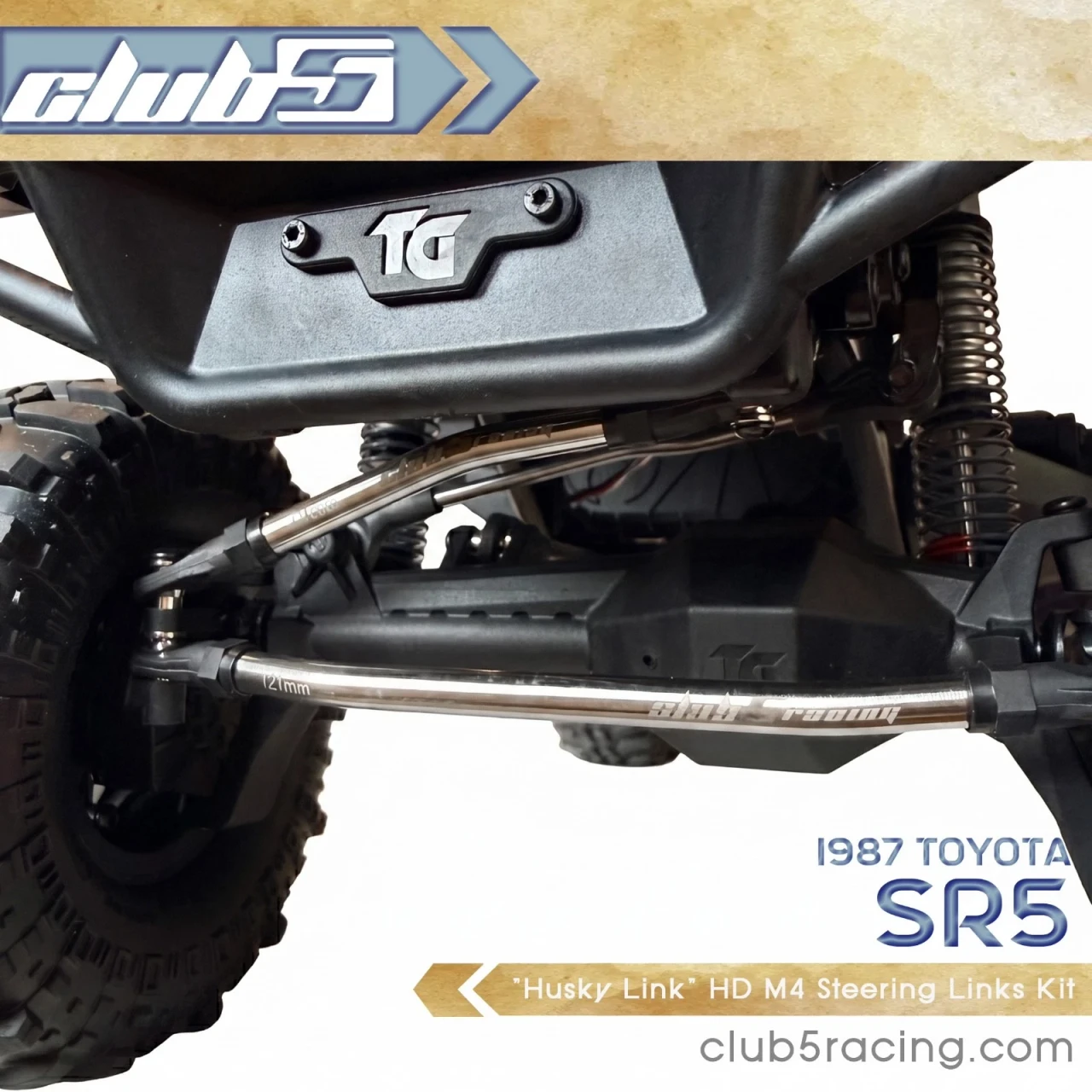 "Husky Link" Hi-Clearance Steering Links Kit for SCX10III 1987 Toyota SR5