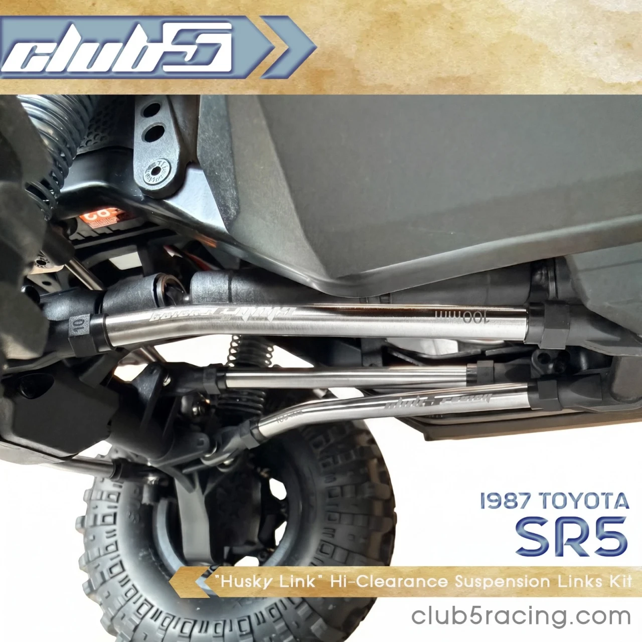 "Husky Link" Hi-Clearance Suspension Links Kit for SCX10III 1987 Toyota SR5