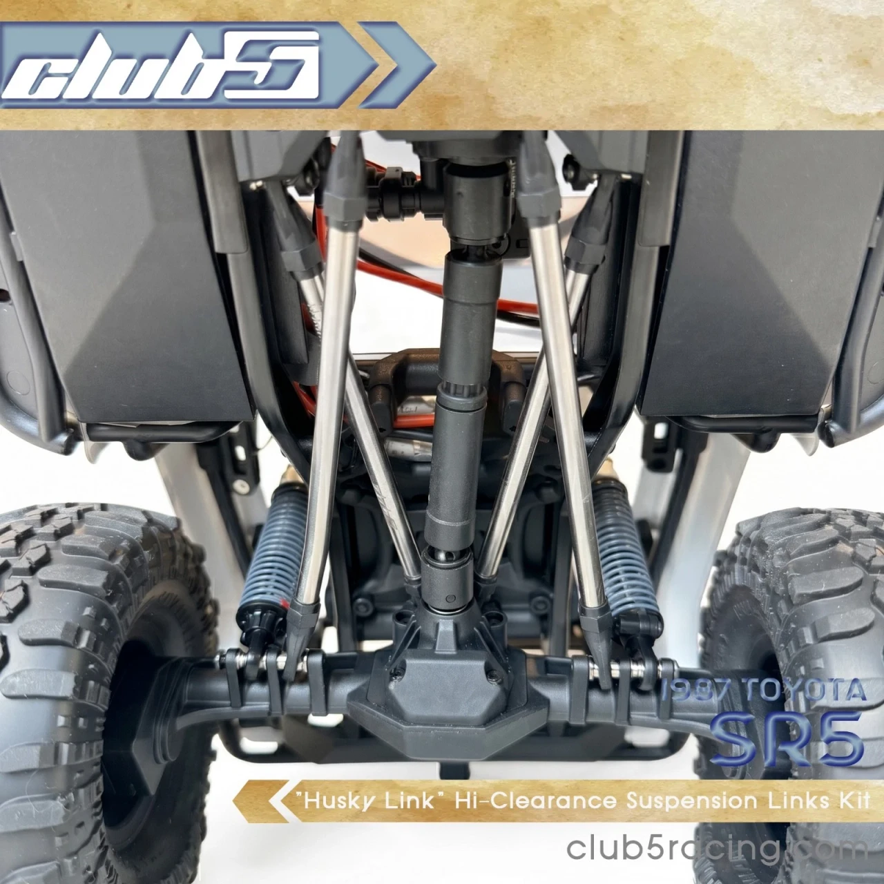 "Husky Link" Hi-Clearance Suspension Links Kit for SCX10III 1987 Toyota SR5