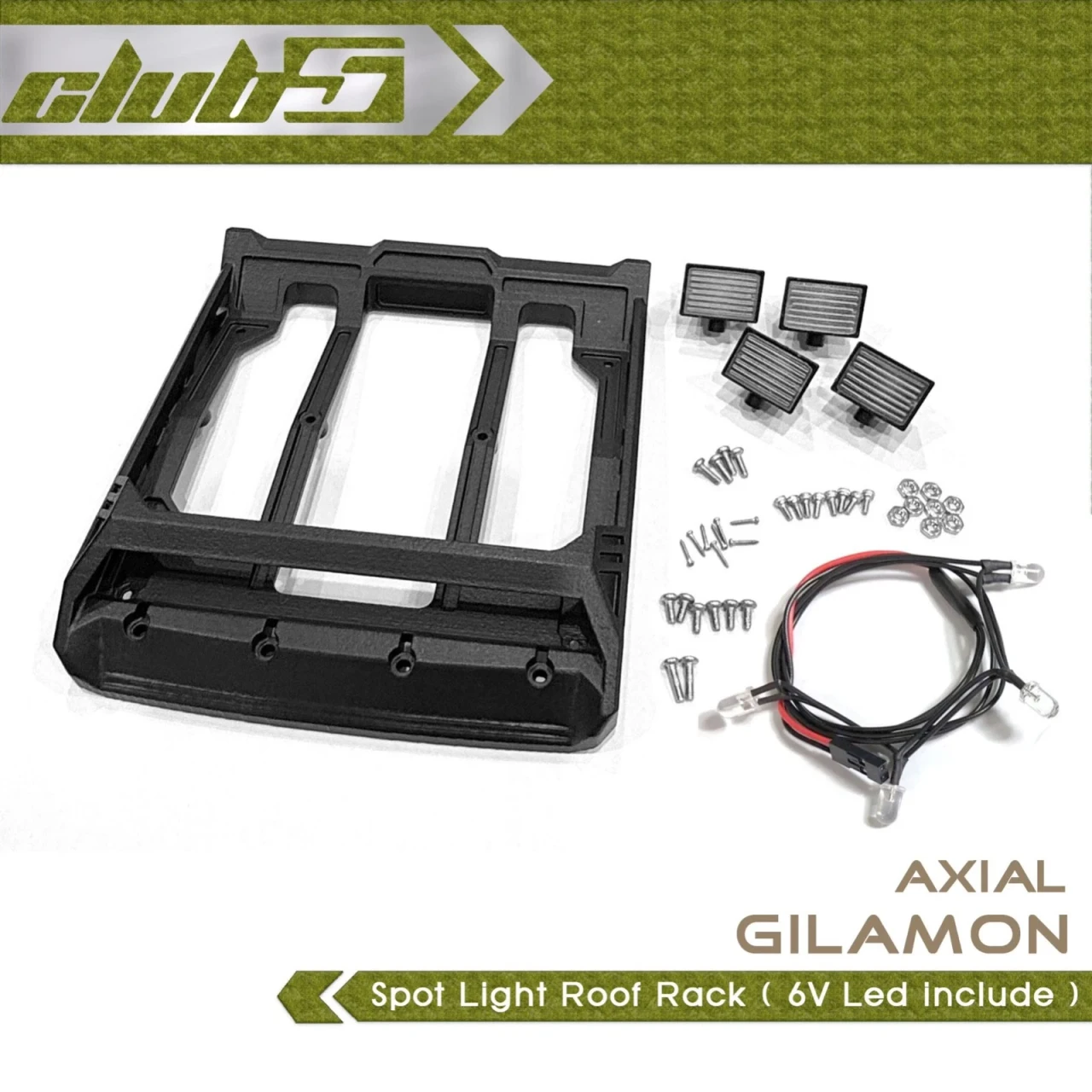 Roof Rack for Axial AXP8 Gilamon ( Optional Light Pods w/ LED's )
