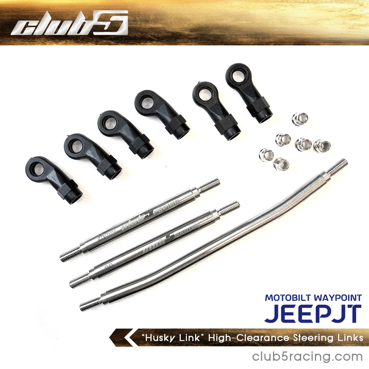 “Husky Link” High-Clearance Steering Links For  SCX10 III Motobilt   JT 