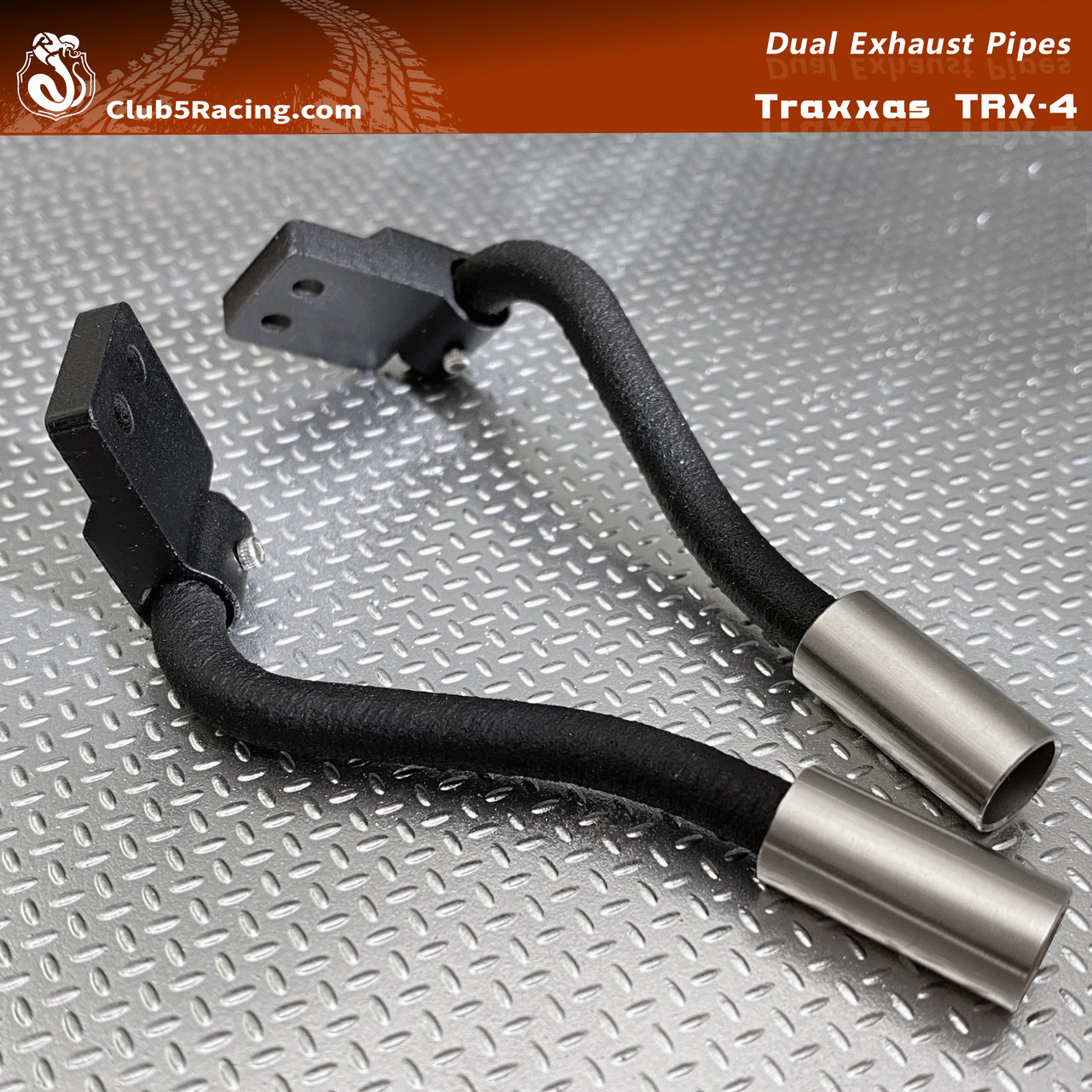 Dual Exhaust Pipes for TRX-4 Early Bronco , Defender D110