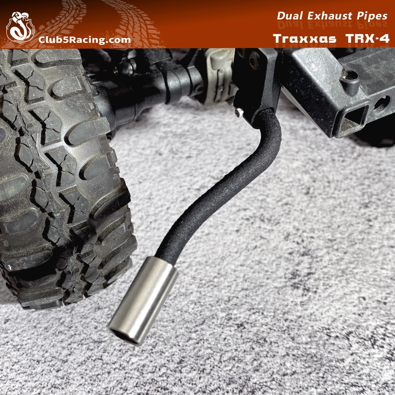 Dual Exhaust Pipes for TRX-4 Early Bronco , Defender D110