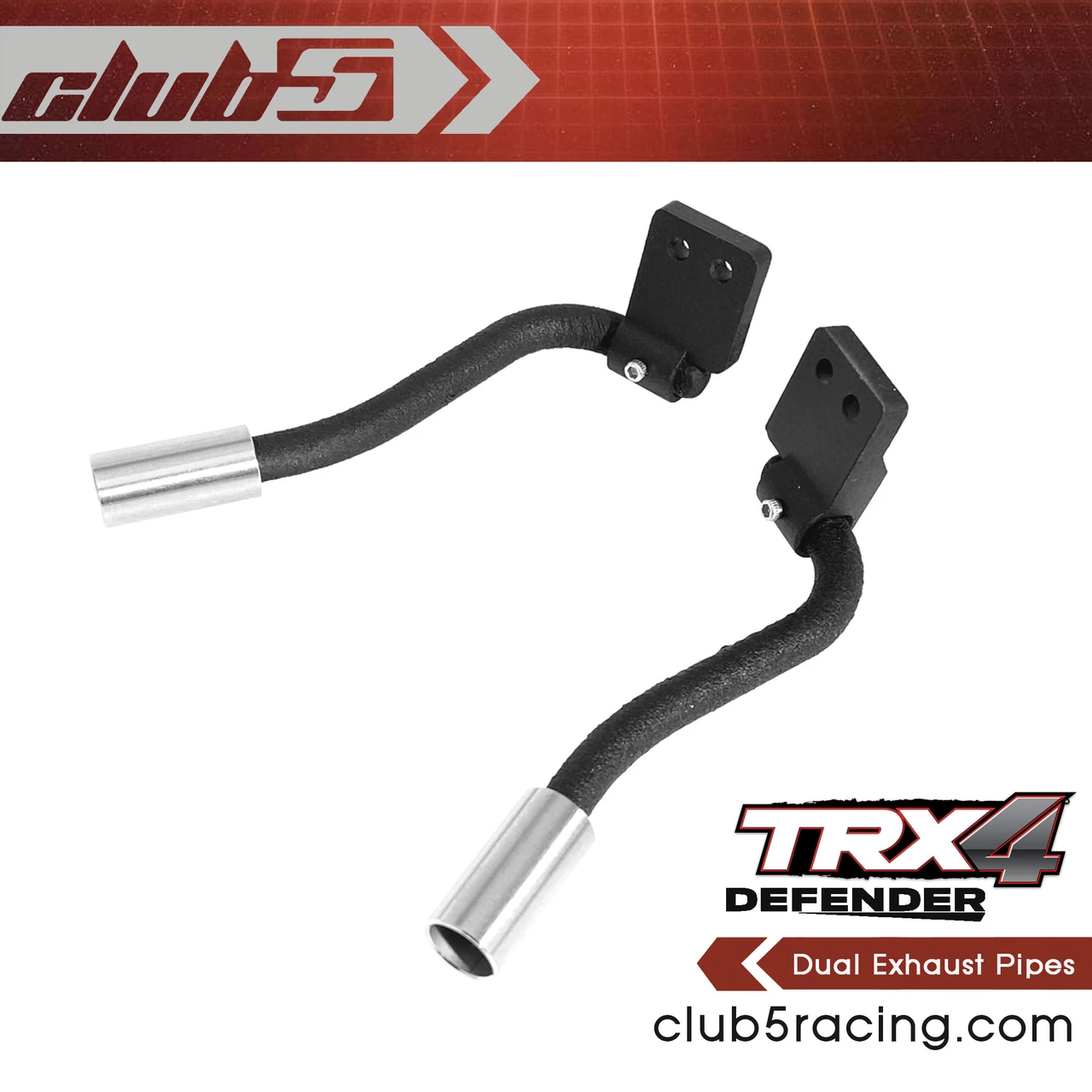 Dual Exhaust Pipes for TRX-4 Early Bronco , Defender D110