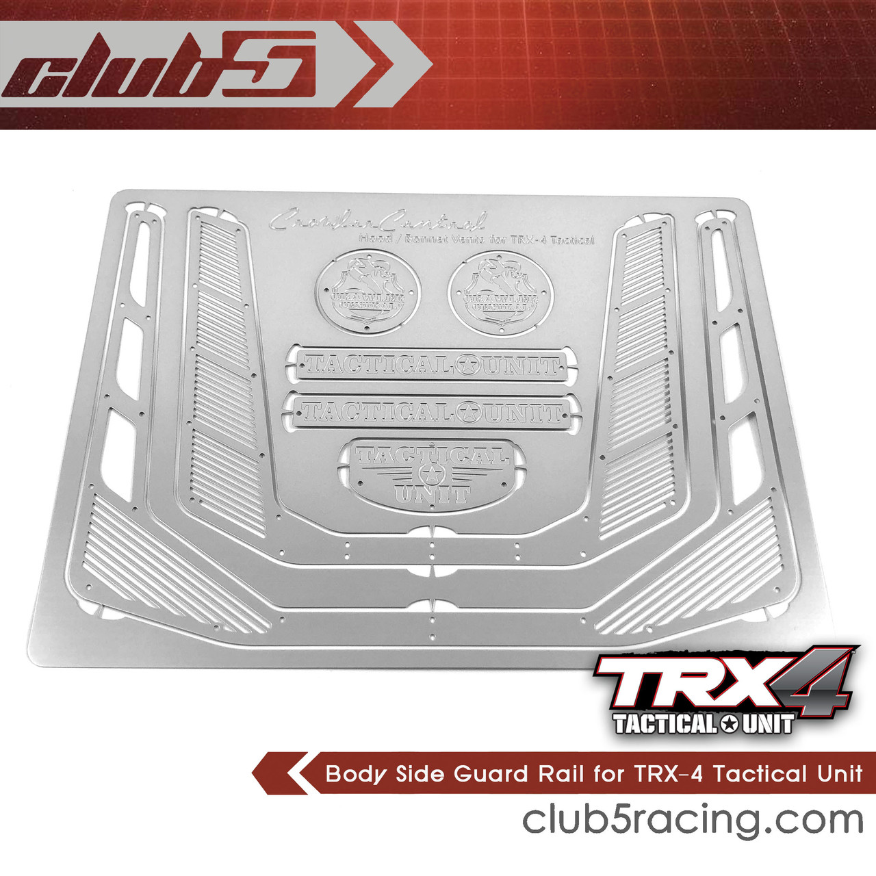 Metal Hood Vent Plate for TRX-4 Tactical Unit